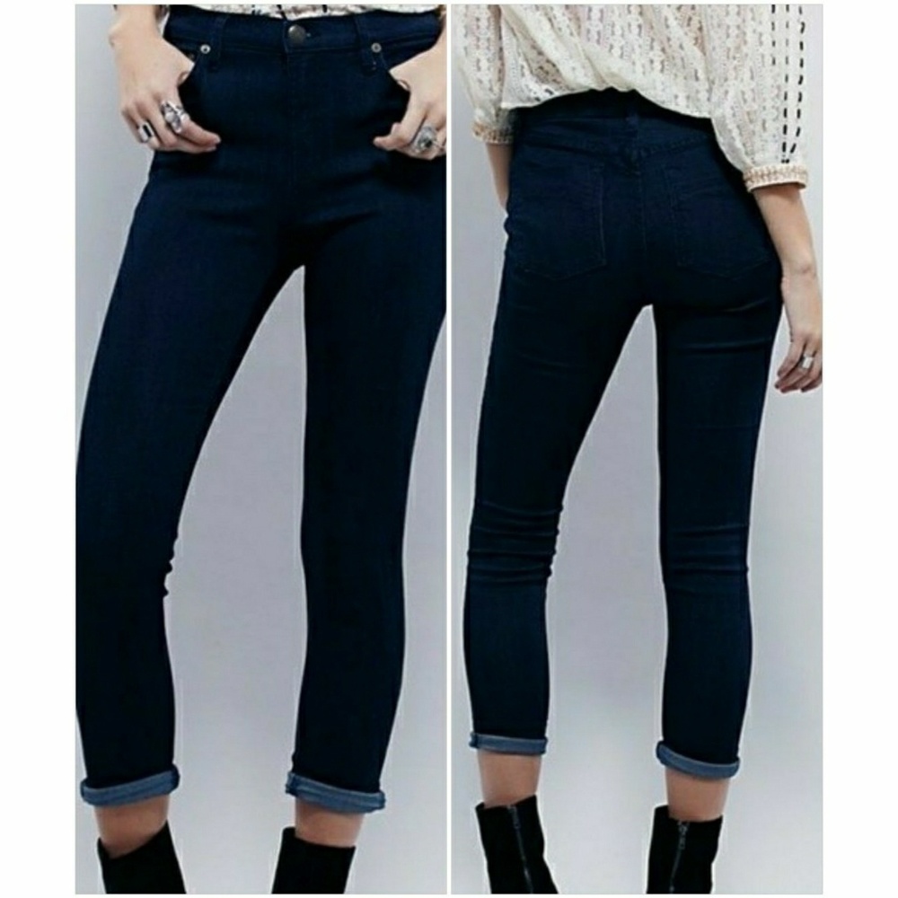 FREE PEOPLE HI RISE SKINNY JEANS